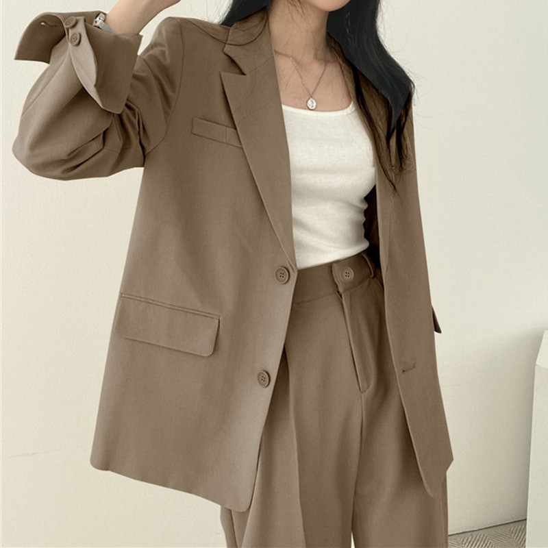 Spring and Autumn loose 2023 casual versatile suit jacket slimming Korean style suit suit set for women