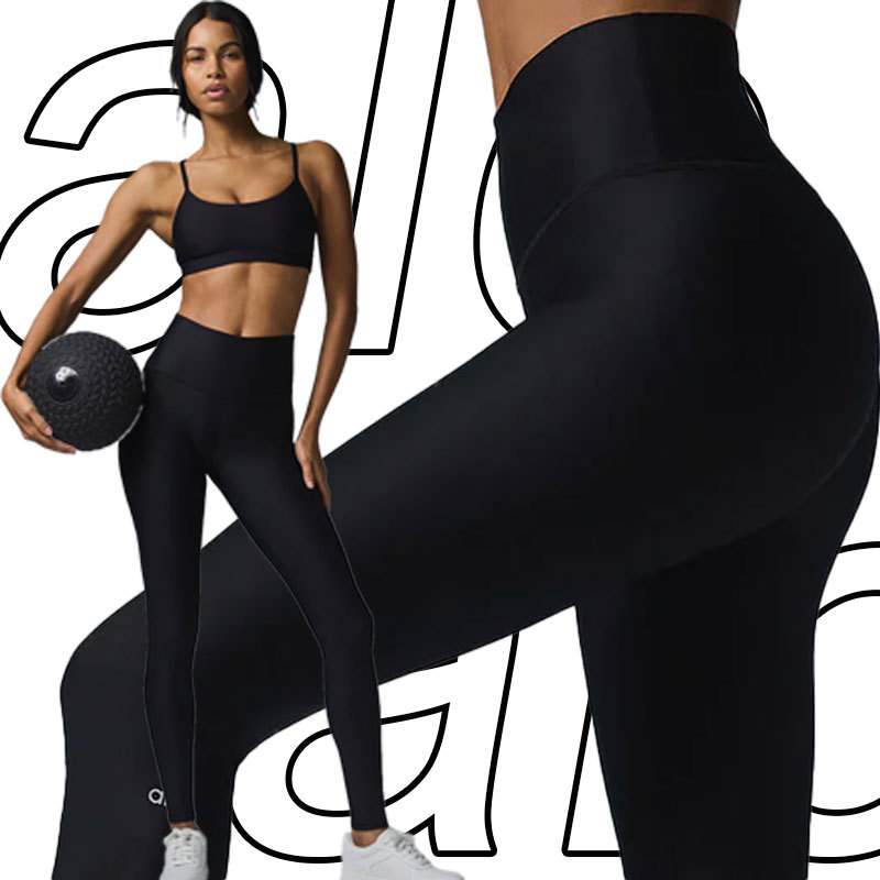 Alo Yoga Pants Pearl Solid Color Bright Sexy Sports Pants High Waist Tight Hip Lifting Pilates Autumn/Winter Edition