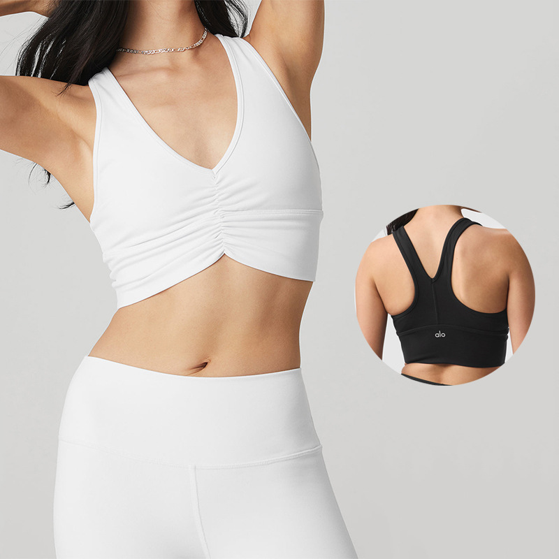 Alo Yoga Sports Underwear Sports Underwear High Waist Elastic Sweat Absorbing Versatile Outdoor Running Yoga Bra Top