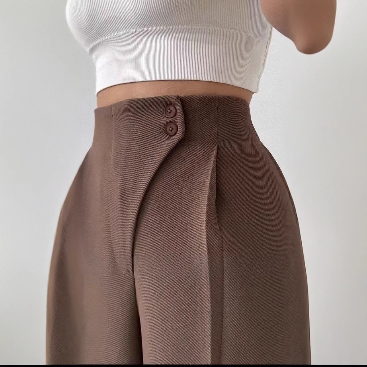 Spot design sense suit commuting OL slim straight leg pants 2025 new European and American cross-border fashion casual
