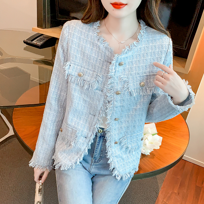 French socialite's small fragrant style jacket for women's spring and autumn 2024 new style high-end small casual chic short top