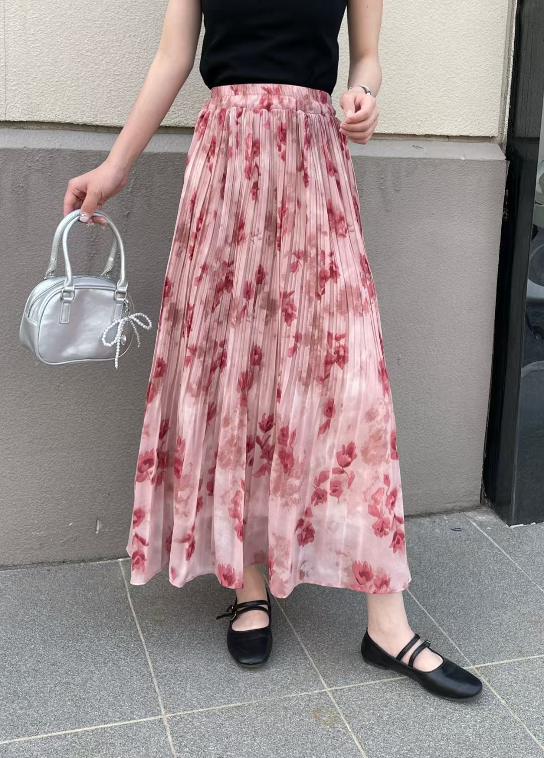 Korean version multi color half skirt