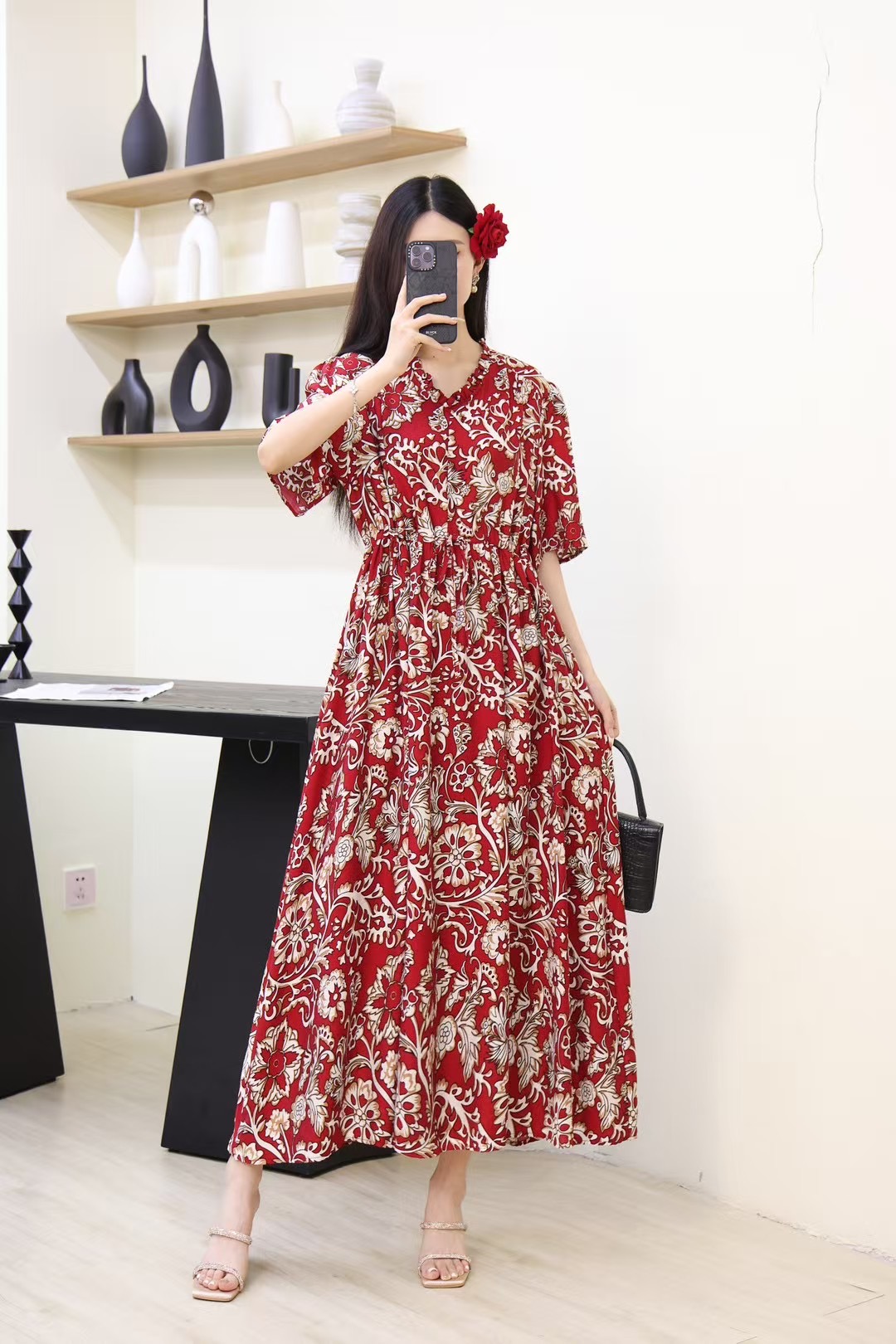 Large loose patterned dress