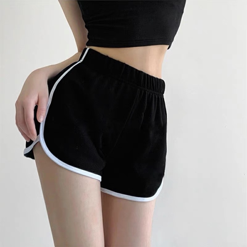 Ins Super Hot Sports Shorts Women's Summer Korean Edition Trendy Student Loose Look Thin Wide Leg Straight Leg Casual Three Leg Pants