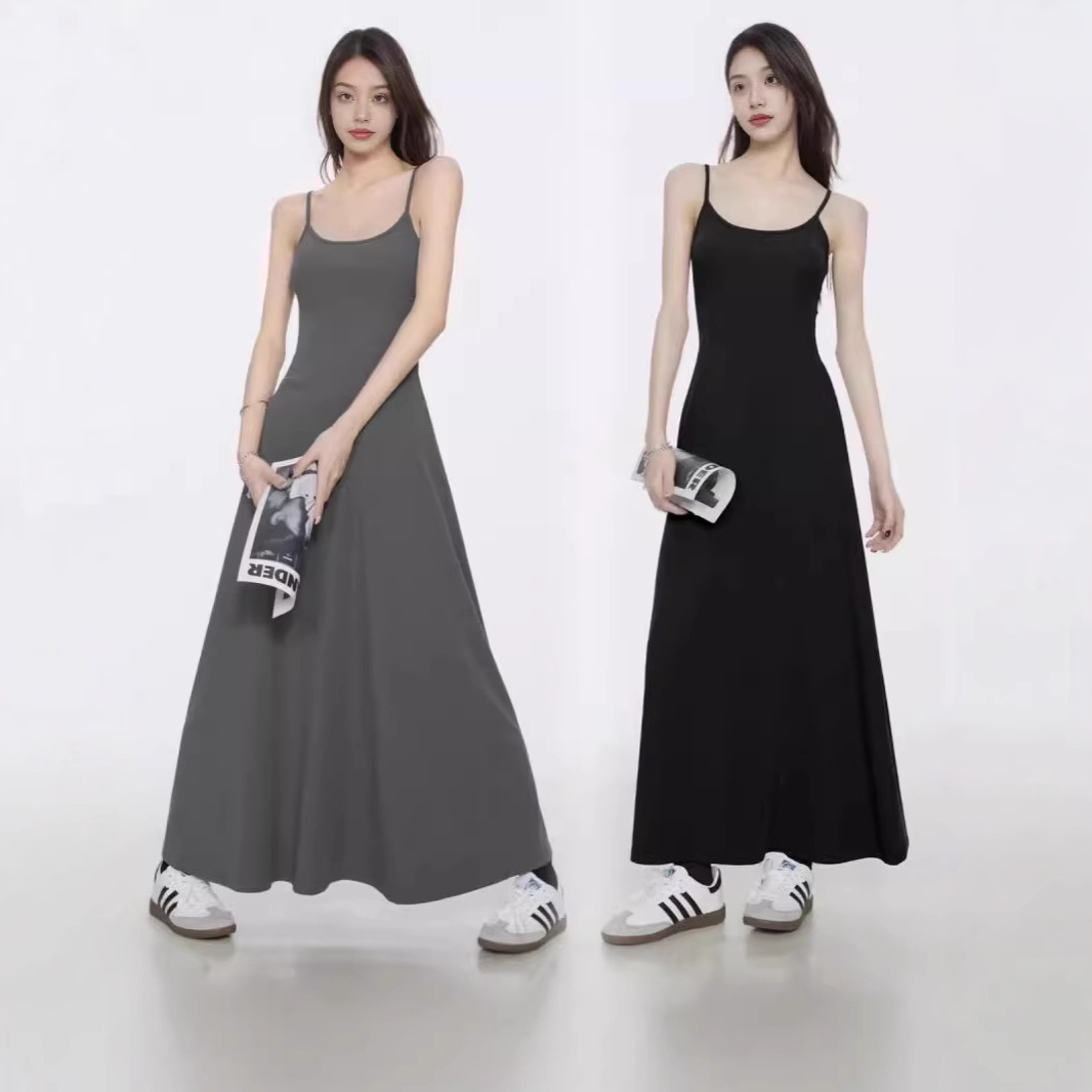 2025 Sweet and Spicy Girl Sleeveless Waist and Bareback Strap Dress for Women's Summer Pure Desire Temperament Fish Tail Wrapped Hip Skirt