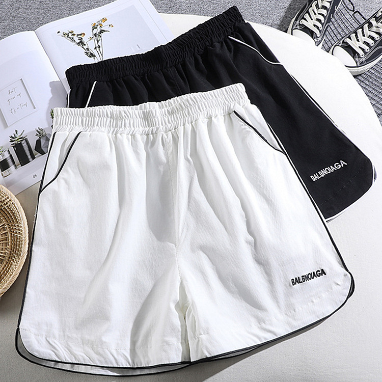 Large size high waist fitness exercise ice silk quick drying shorts for women's summer outerwear loose casual running yoga hot pants