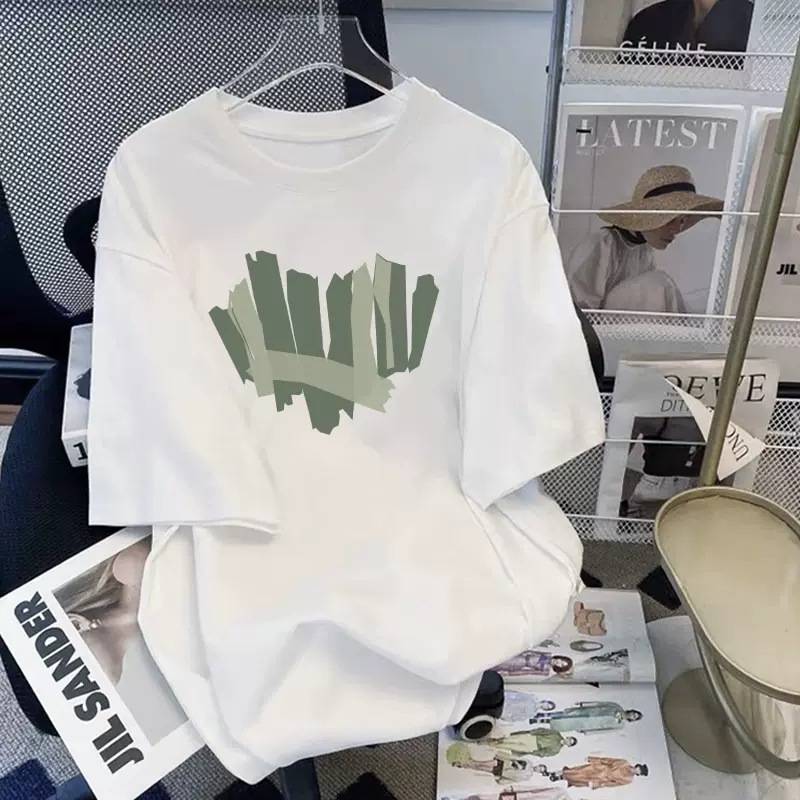 White T-shirt women's short sleeved 2023 summer new style western-style small shirt loose oversized half sleeved T-shirt top ins trend