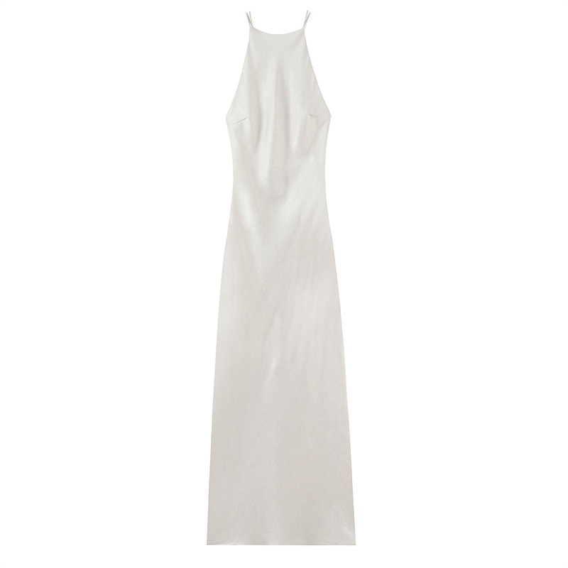 Foreign Trade 2025 Summer New European and American Style Women's Fashion Sexy Spicy Girl Silk Texture Dress 8307907