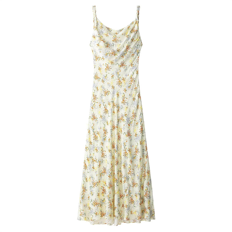 Foreign trade 2025 spring new women's clothing design sense niche versatile slim fit casual dress 3749846