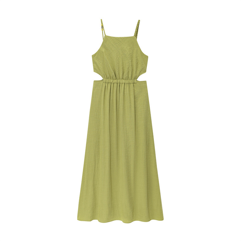Foreign Trade 2025 Summer New European and American Style Women's Fashion Sexy Spicy Girl Hollow Strap Dress 750055