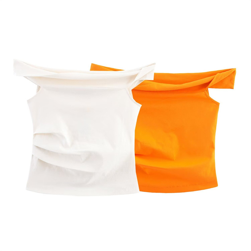 Foreign Trade 2025 Spring New European and American Sexy Design, Small and Versatile Women's Design, One Shoulder Top