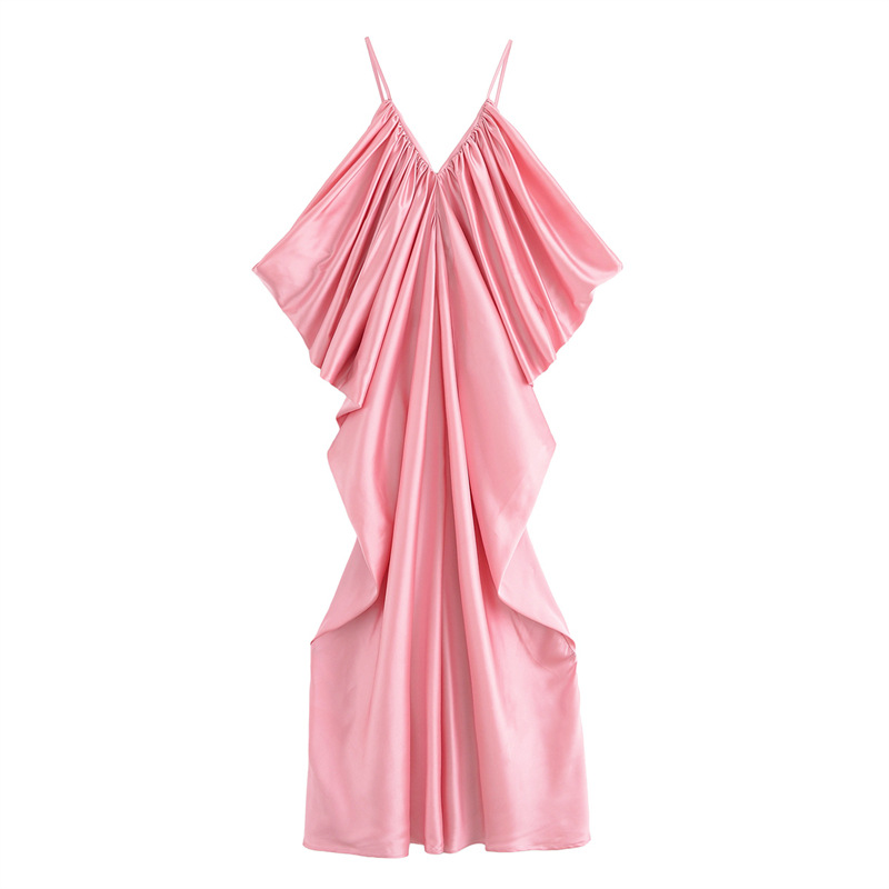 Foreign trade 2025 spring new women's clothing design sense niche versatile slim fit casual dress 3684019