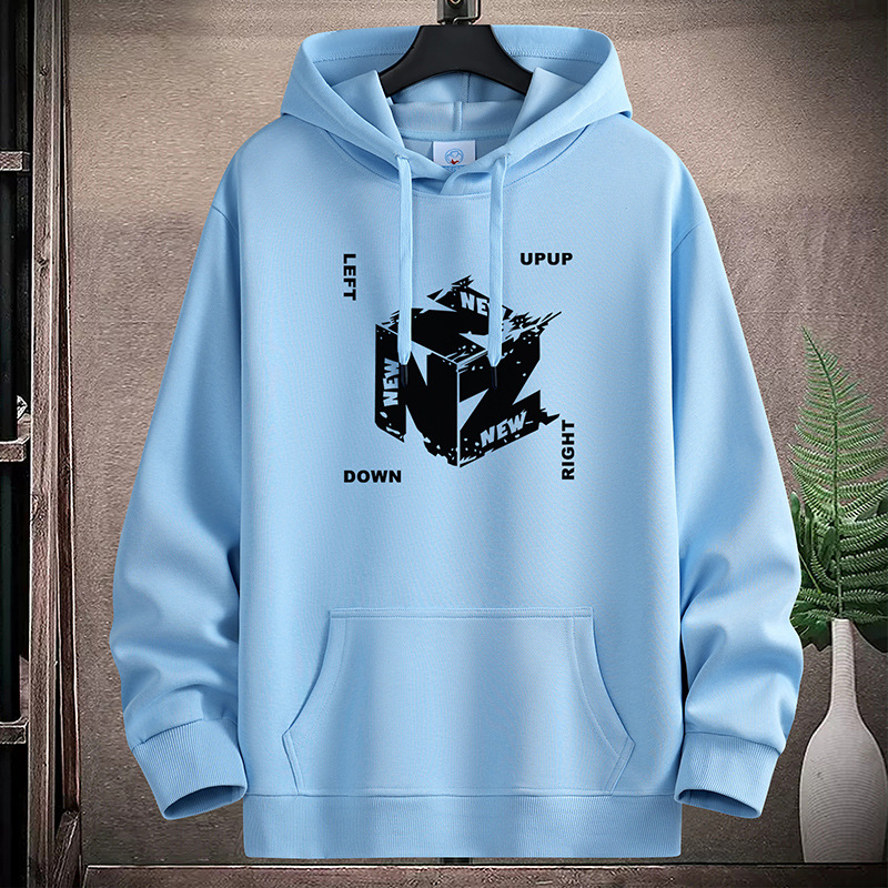 Foreign trade hoodie men's spring and autumn new style trendy youth loose and versatile casual student couple hoodie plus size top