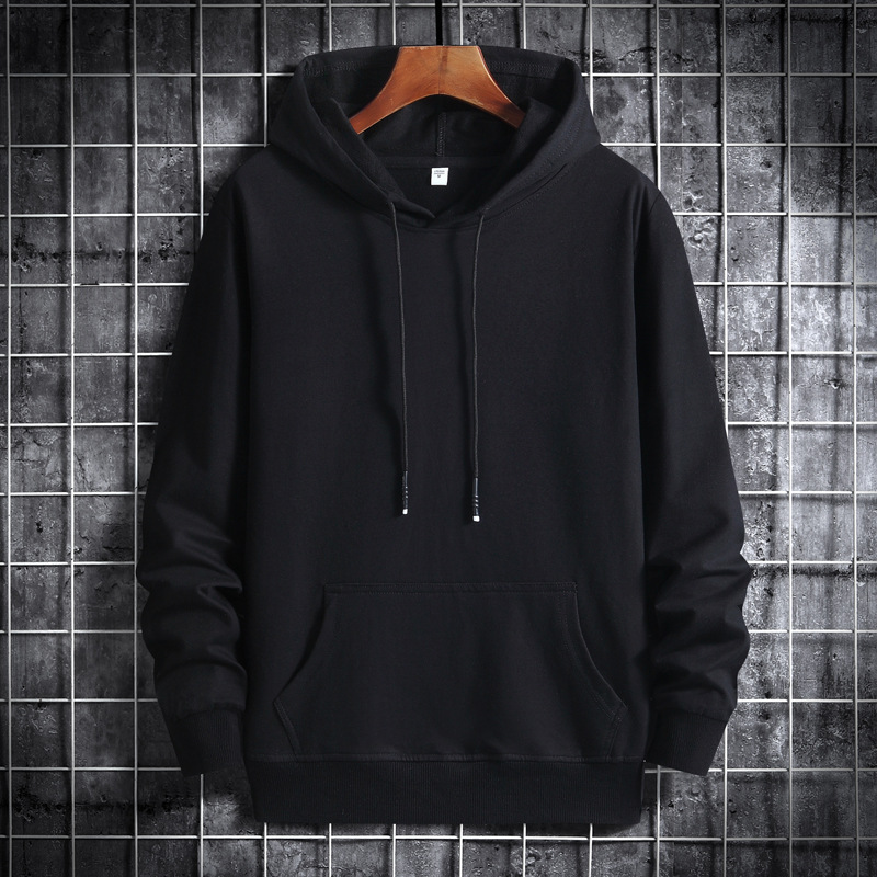 New Spring and Autumn hoodie men's hooded trend Korean version handsome loose student solid color hoodie top jacket