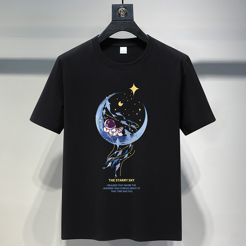Short sleeved T-shirt, men's round neck T-shirt, loose base shirt, summer Korean casual student pure cotton plus size T-shirt