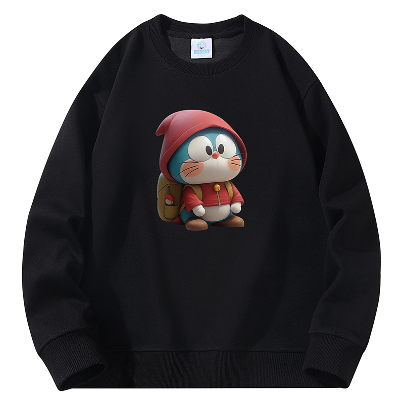 Round neck sweatshirt for men in spring and autumn 2024, new student pure cotton sports top, trendy and versatile casual long sleeved base shirt