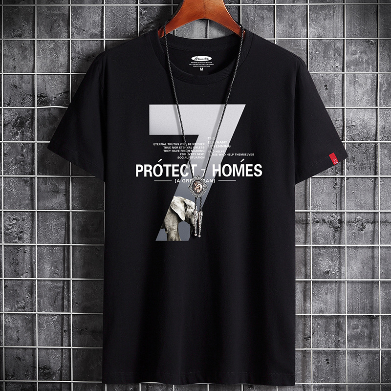 Short sleeved T-shirt men's summer men's half sleeved new casual student interior top plus base shirt cross-border wholesale