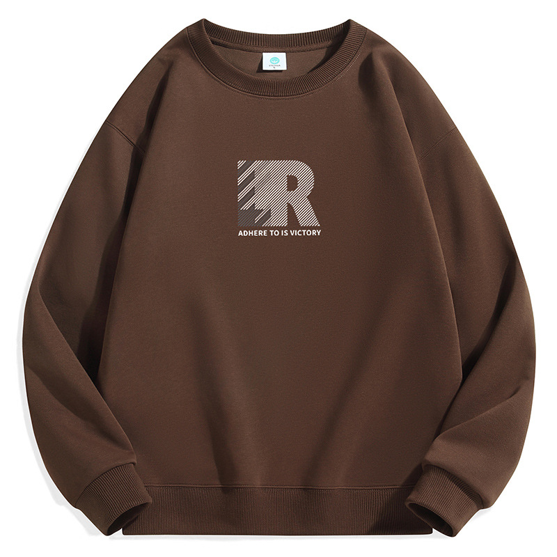 Round neck hoodie men's spring and autumn 2023 new trend student pure cotton composite versatile long sleeved top hoodie jacket