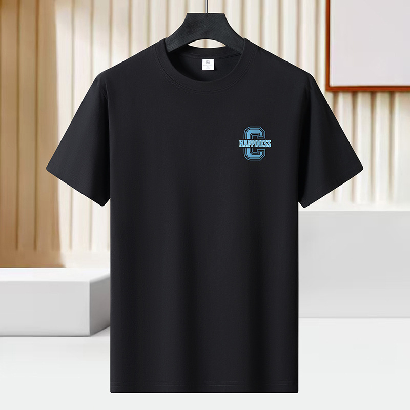 Summer Trendy Men's Short sleeved T-shirt Heavy duty Cotton Loose Half Sleeve Hong Kong Style Student Large Top Bottom Shirt