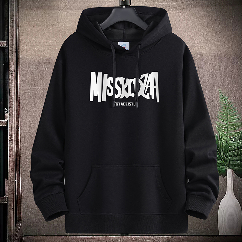 Foreign trade hoodie men's spring and autumn new style trendy youth loose and versatile casual student couple hoodie plus size top