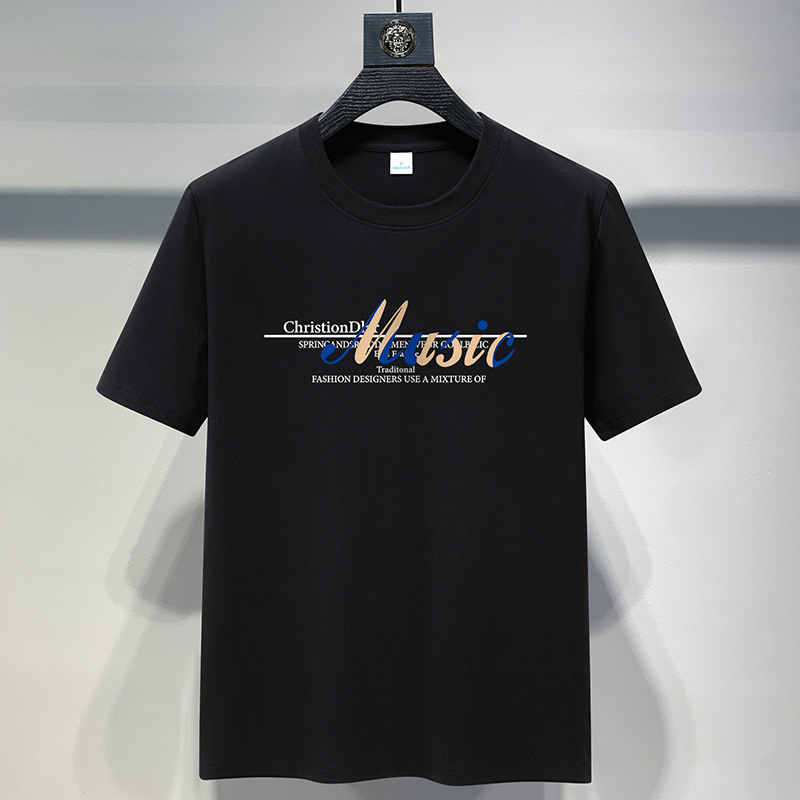 Short sleeved T-shirt, men's round neck T-shirt, loose base shirt, summer Korean casual student pure cotton plus size T-shirt