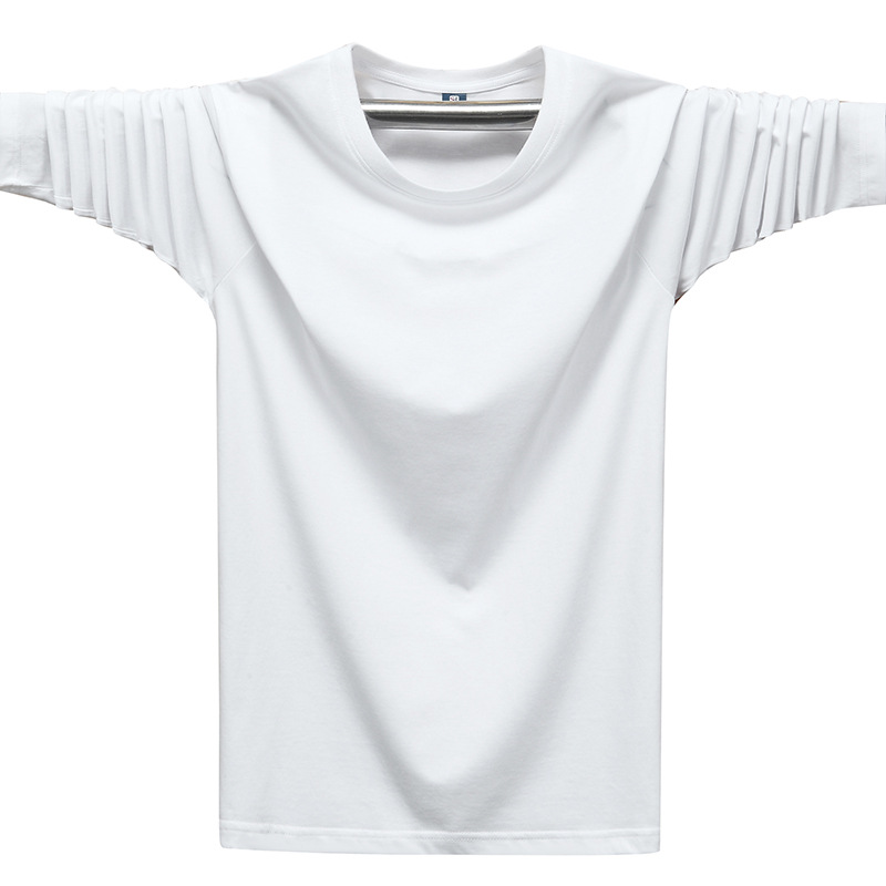 Modal long sleeved T-shirt for men's spring and autumn fashion brands, loose and versatile, solid color base shirt, T-shirt, men's upper clothing