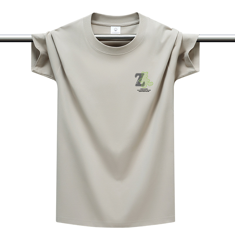Cotton short sleeved T-shirt men's summer new loose round neck half sleeved youth trendy student versatile top cross-border wholesale