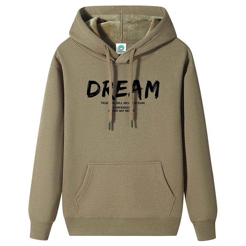 Hoodie men's trendy spring and autumn new casual heavyweight pure cotton student sports hoodie couple loose top jacket