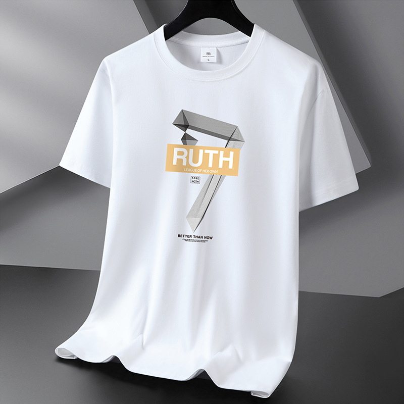 Heavy weight 220g pure cotton summer short sleeved T-shirt for men and women, half sleeved trendy casual student top, plus size base shirt for hair replacement