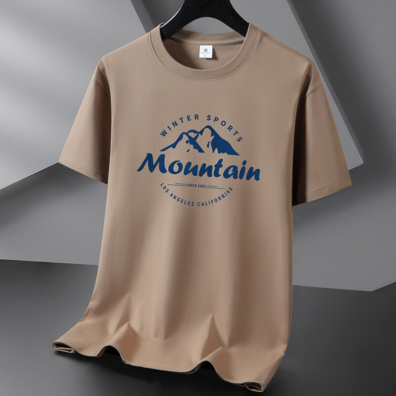 Heavy weight 220G Xinjiang cotton short sleeved t-shirt ins trendy casual pure cotton men's and women's summer round neck student half sleeved base shirt