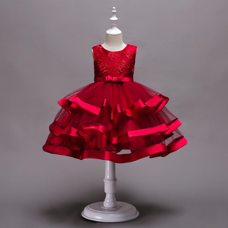 Eugen embroidery girls' dress princess dress children's dress birthday flower girl host piano performance costume