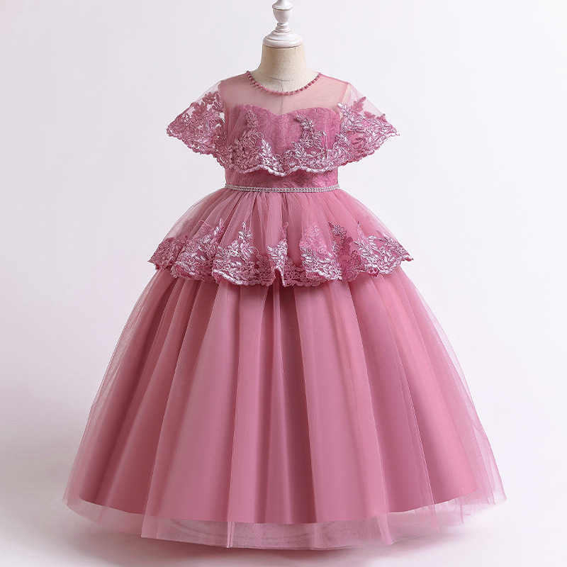 High end girls' dresses, birthday dresses, children's princess dresses, heavy-duty fluffy gauze, flower girls, hosts, runway shows, piano performance costumes