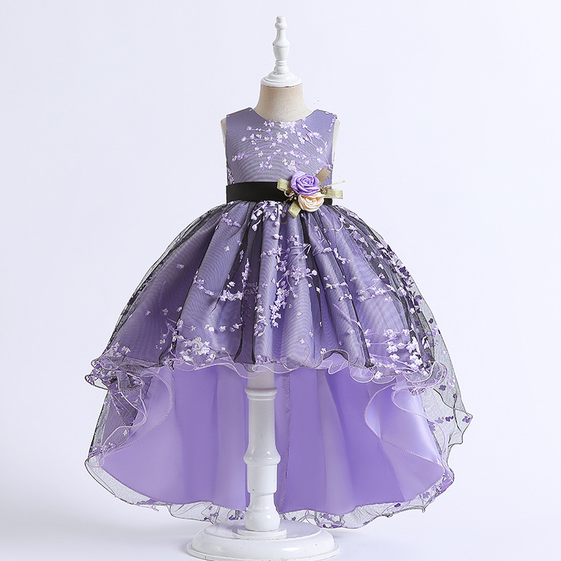 Hot selling fairy dress, girl princess dress, trailing birthday flower girl host, piano performance costume, children's dress