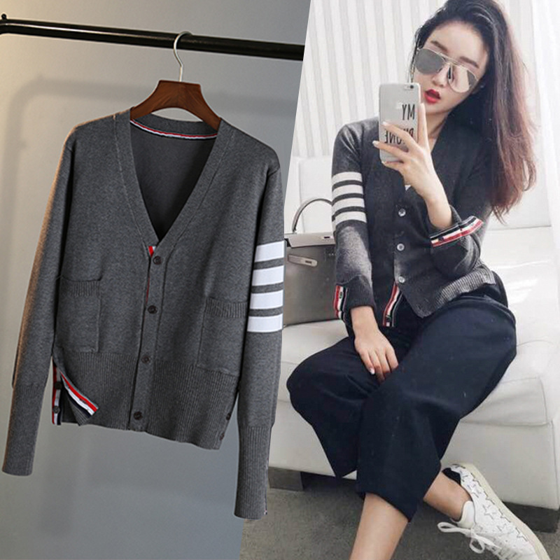 Men's and women's knitted cardigans, women's short sweaters, women's couples' autumn clothes, spring and autumn loose jackets, knitted jackets
