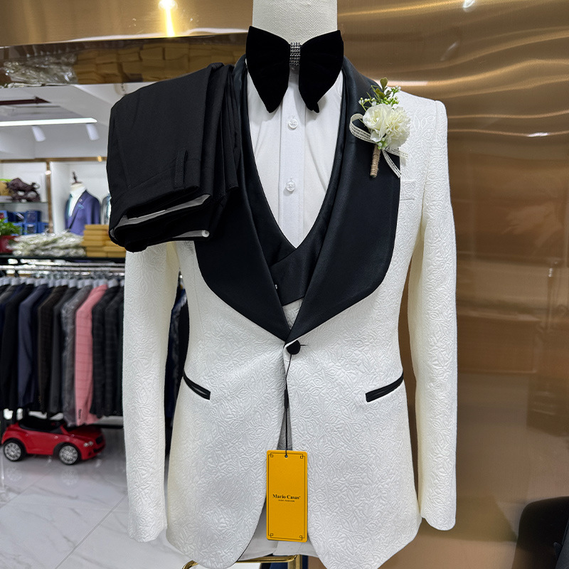 Man suit cross-border foreign trade men's suit 3-piece set groom's wedding dress suit men's suit