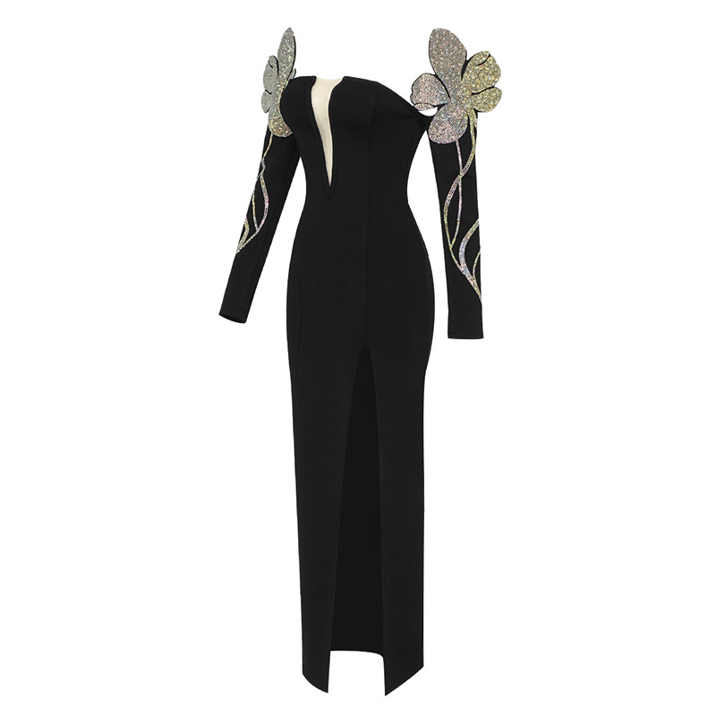 2022 Autumn New Bag Hip Skirt Deep V Long Sleeve Zipper Tight Sexy Bandage High Waist Skirt Look Thin Dress 2022 Autumn New Bag Hip Skirt Deep V Long Sleeve Zipper Tight Sexy Bandage High Waist Skirt Look Thin Dress