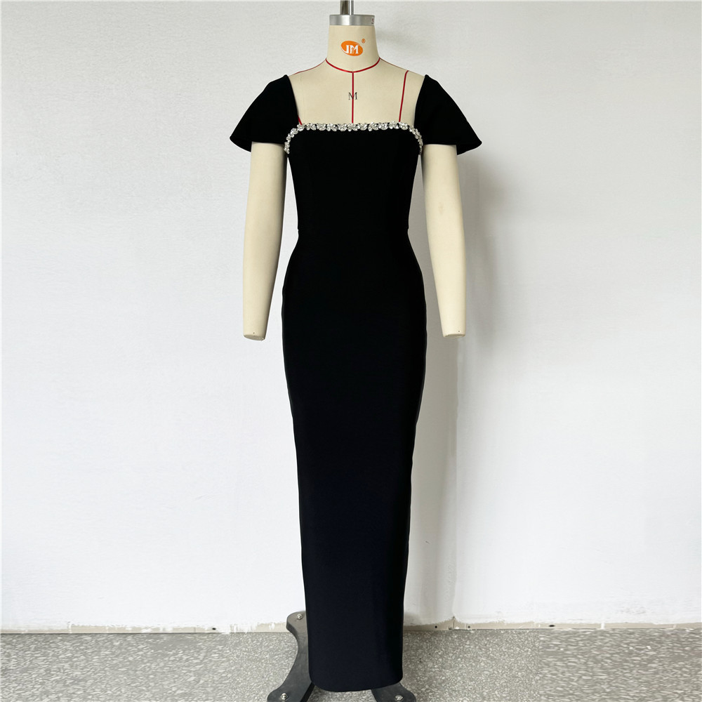 New Fashion Bandage Dress for Women's High End, Diamond studded Temperament, Hip hugging Dress, Cross border Dress from Europe and America New Fashion Bandage Dress for Women's High End, Diamond studded Temperament, Hip hugging Dress, Cross border Dress from Europe and America