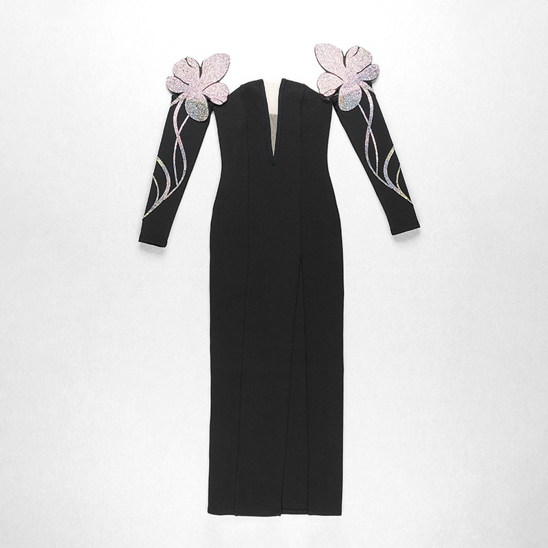 2022 Autumn New Bag Hip Skirt Deep V Long Sleeve Zipper Tight Sexy Bandage High Waist Skirt Look Thin Dress 2022 Autumn New Bag Hip Skirt Deep V Long Sleeve Zipper Tight Sexy Bandage High Waist Skirt Look Thin Dress