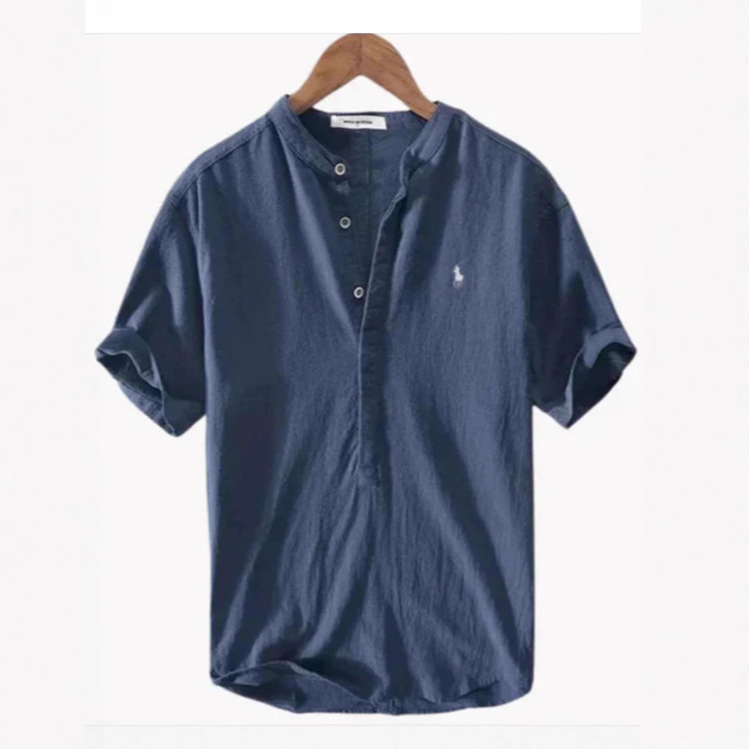 2025 European and American Cross border Summer New Men's 3D Printed Stand up Collar Breathable Loose Outdoor Casual Shirt