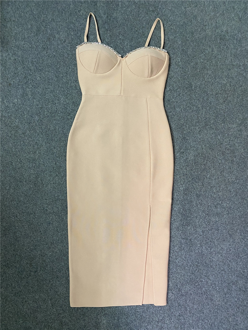 2023 summer new style showcases elegant and generous temperament, long high waisted slit zipper bandage dress, women's formal dress 2023 summer new style showcases elegant and generous temperament, long high waisted slit zipper bandage dress, women's formal dress