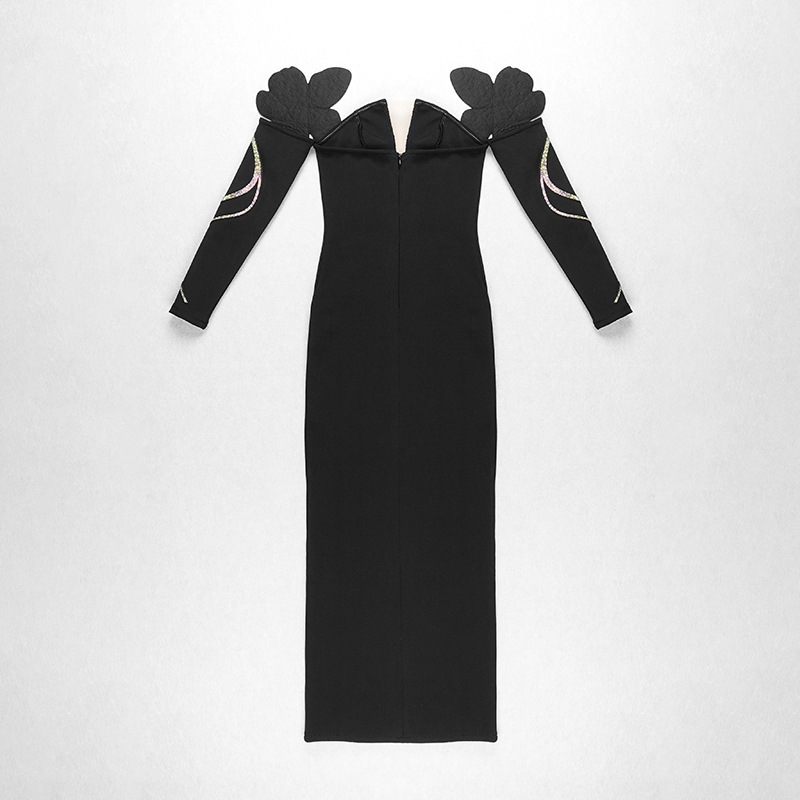 2022 Autumn New Bag Hip Skirt Deep V Long Sleeve Zipper Tight Sexy Bandage High Waist Skirt Look Thin Dress 2022 Autumn New Bag Hip Skirt Deep V Long Sleeve Zipper Tight Sexy Bandage High Waist Skirt Look Thin Dress