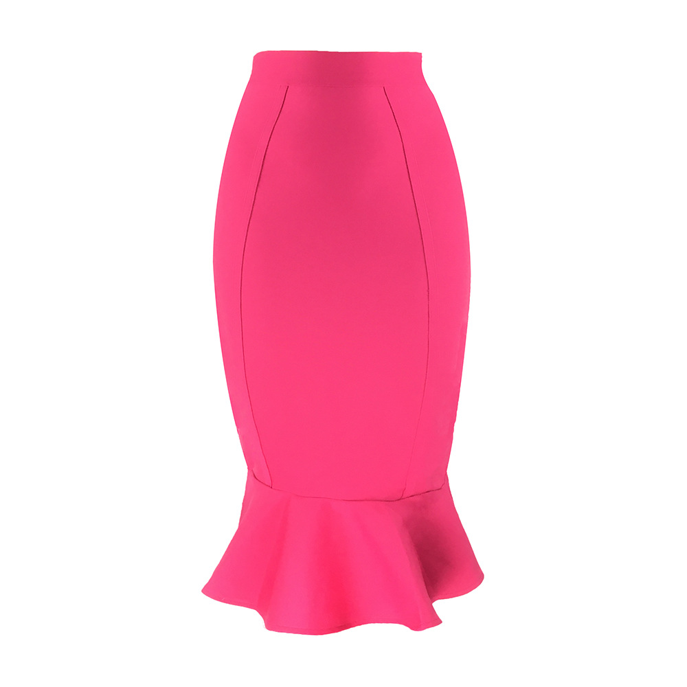 Cross border European and American new style elegant fish tail elastic short skirt sexy women's high waist, hip wrapped bandage skirt Cross border European and American new style elegant fish tail elastic short skirt sexy women's high waist, hip wrapped bandage skirt