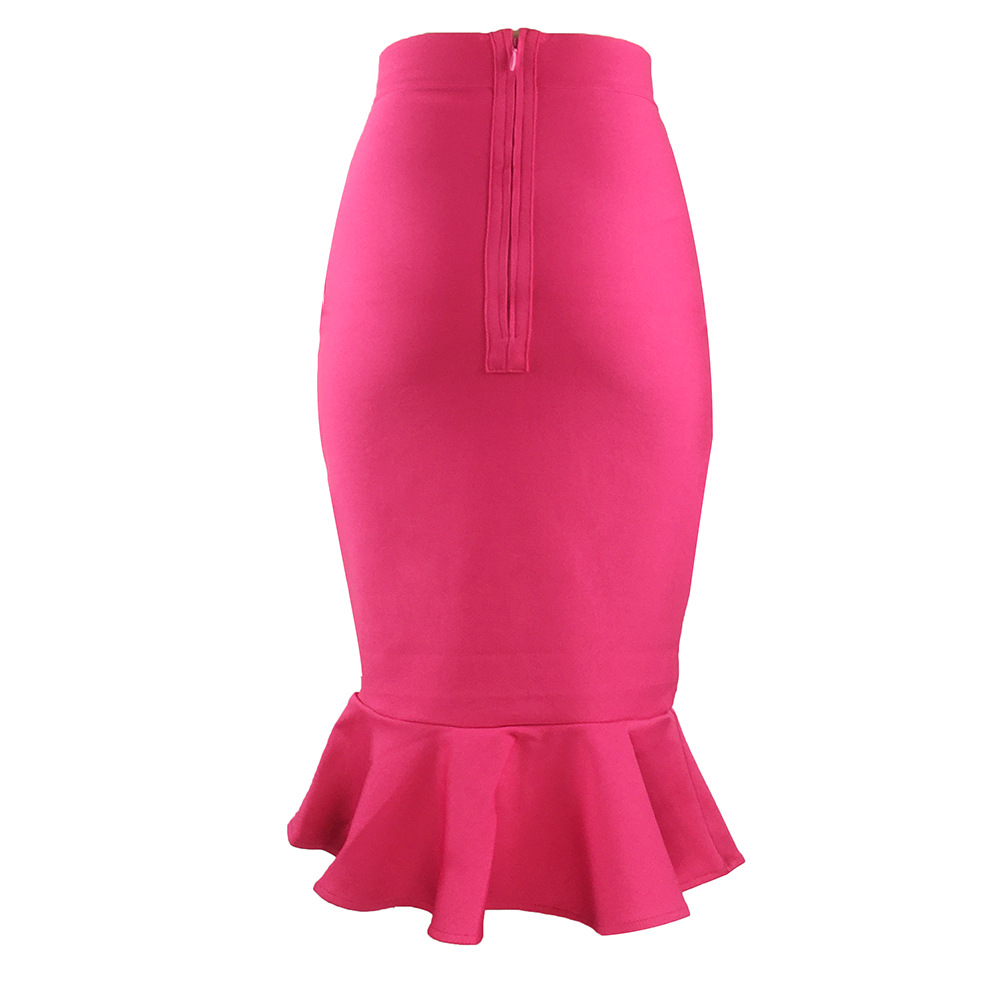 Cross border European and American new style elegant fish tail elastic short skirt sexy women's high waist, hip wrapped bandage skirt Cross border European and American new style elegant fish tail elastic short skirt sexy women's high waist, hip wrapped bandage skirt
