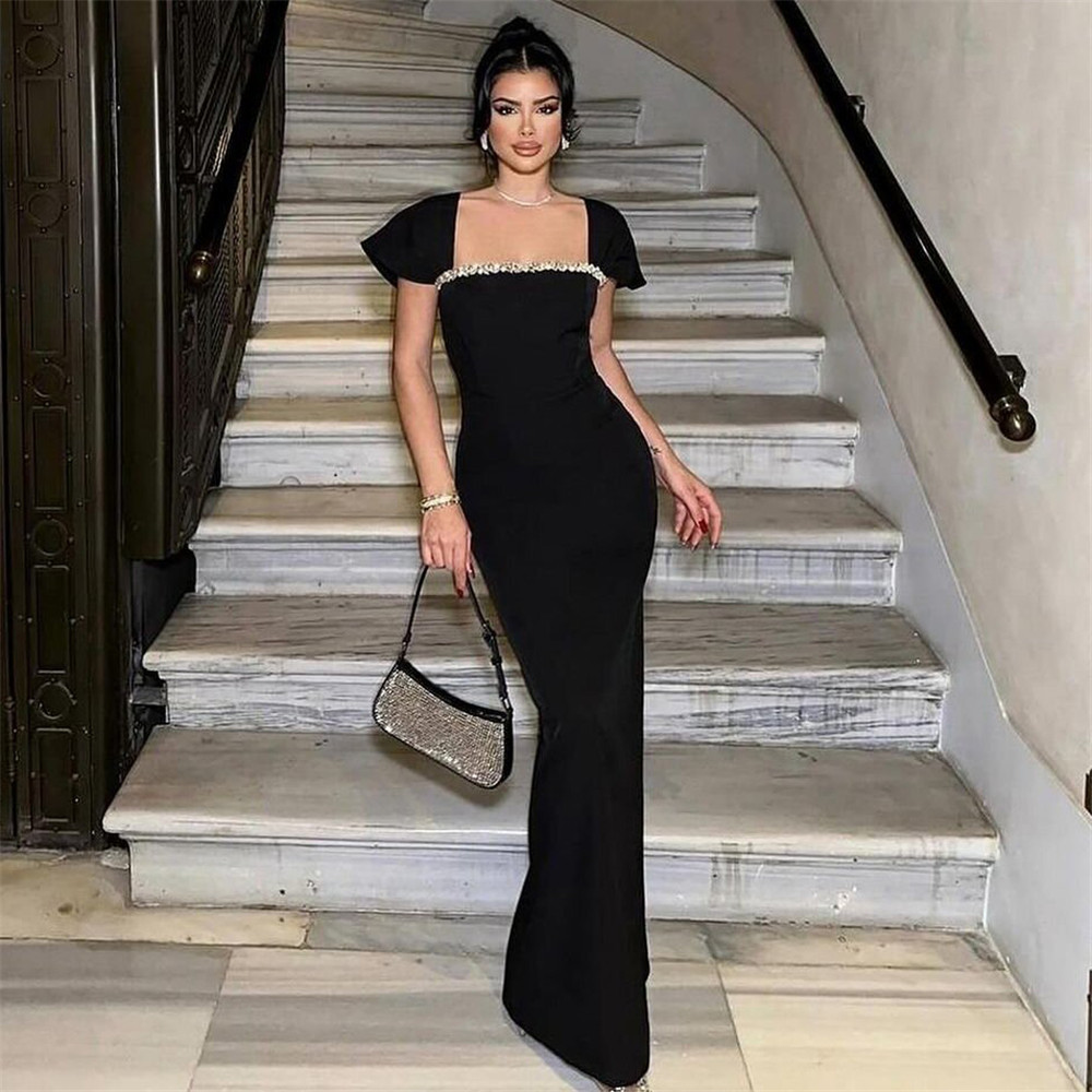 2025 European and American cross-border new style elegant diamond studded bandage dress socialite party banquet dress dress dress