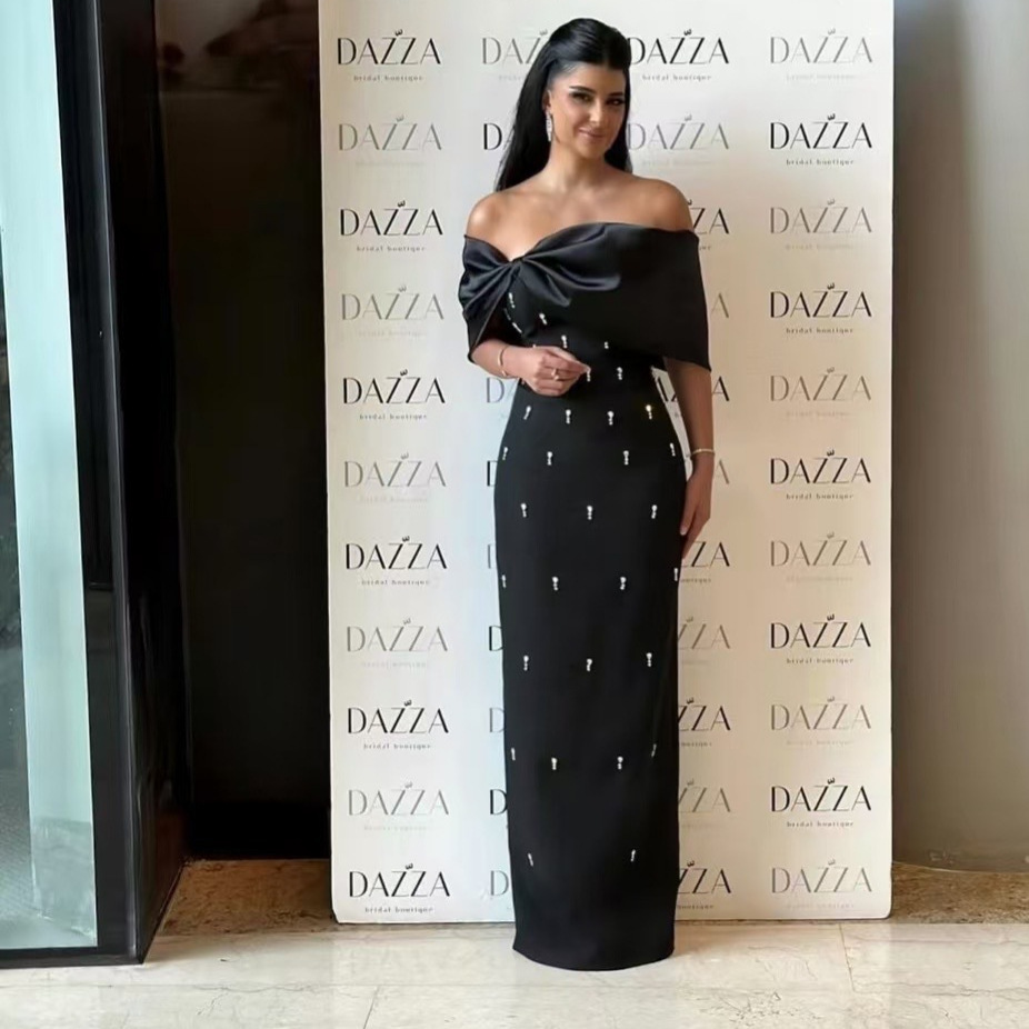 New bandage dress, European and American custom-made diamond strapless long dress, fashionable and sexy one shoulder bag buttocks party dress, cross-border