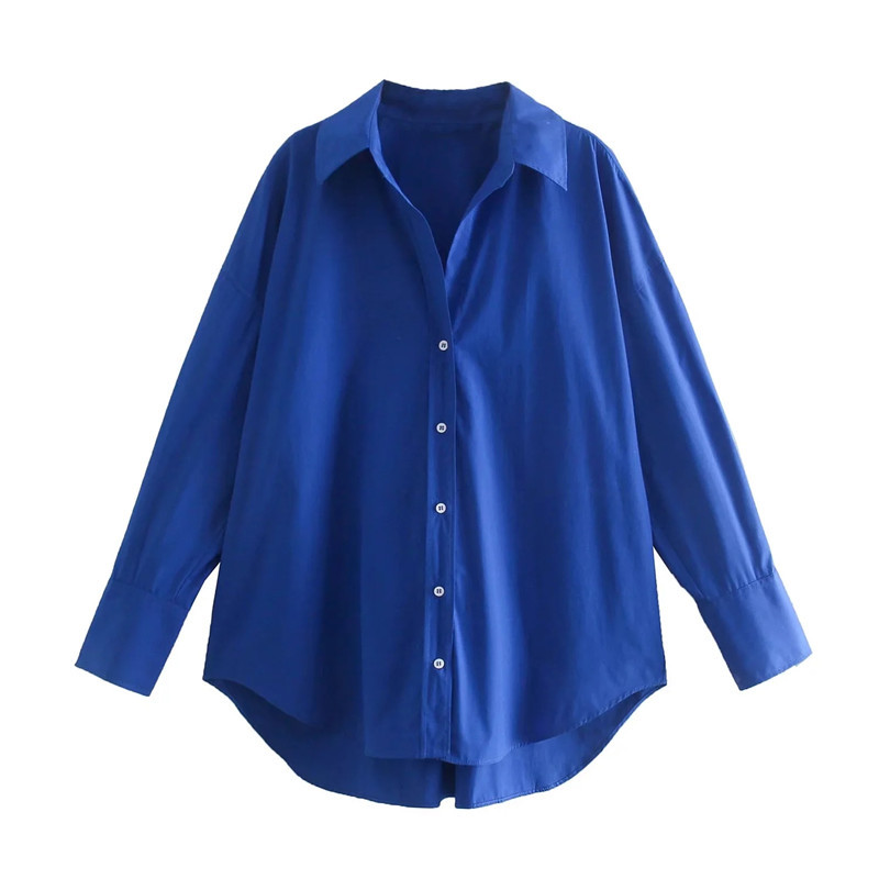 Foreign Trade Wholesale 2023 Spring and Autumn New Products Women's Clothing European and American Style Street Fashion Urban Leisure Multi color Poplin Shirt Foreign Trade Wholesale 2023 Spring and Autumn New Products Women's Clothing European and American Style Street Fashion Urban Leisure Multi color Poplin Shirt