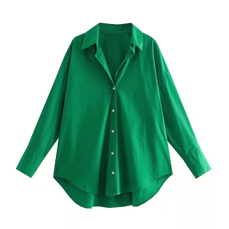 Foreign Trade Wholesale 2023 Spring and Autumn New Products Women's Clothing European and American Style Street Fashion Urban Leisure Multi color Poplin Shirt Foreign Trade Wholesale 2023 Spring and Autumn New Products Women's Clothing European and American Style Street Fashion Urban Leisure Multi color Poplin Shirt