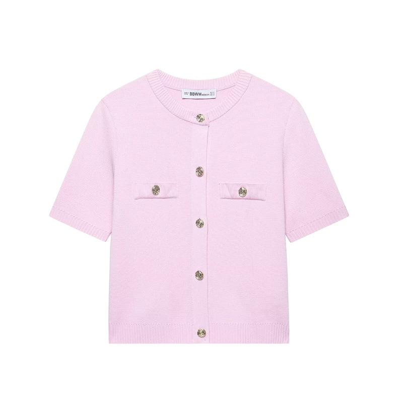 Foreign Trade 2025 Summer New European and American Style Women's Fashion and Leisure Versatile Short Sleeve Knitted Shirt Skirt 1822022 Foreign Trade 2025 Summer New European and American Style Women's Fashion and Leisure Versatile Short Sleeve Knitted Shirt Skirt 1822022