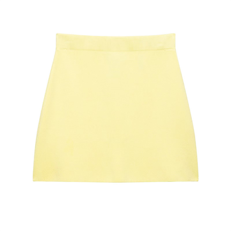 Foreign Trade 2025 Summer New European and American Style Women's Fashion and Leisure Versatile Short Sleeve Knitted Shirt Skirt 1822022 Foreign Trade 2025 Summer New European and American Style Women's Fashion and Leisure Versatile Short Sleeve Knitted Shirt Skirt 1822022