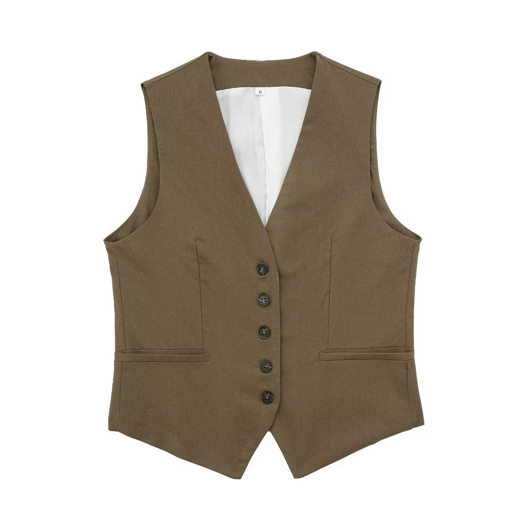 2023 Summer New Products for Foreign Trade: Cross border Women's Clothing in Europe and America, Linen Blended Vest and Shorts Set 2023 Summer New Products for Foreign Trade: Cross border Women's Clothing in Europe and America, Linen Blended Vest and Shorts Set
